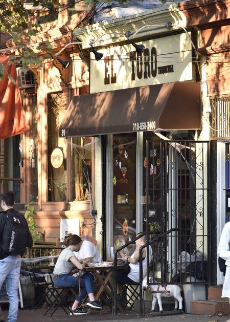 Brooklyn cafe street scene